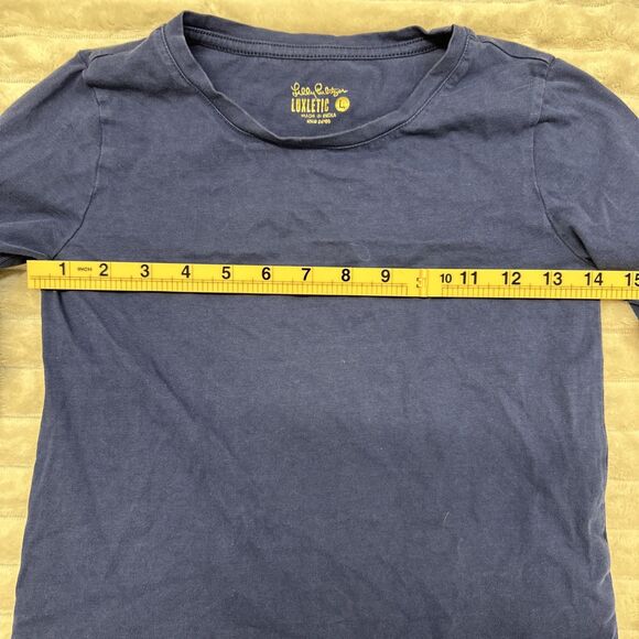 Lilly Pulitzer Girls Navy Blue Long sleeve  Tshirt Size Large - Picture 4 of 7